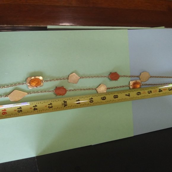 NWT CHICOS Norma long statement  Necklace matching earrings set - Picture 6 of 16